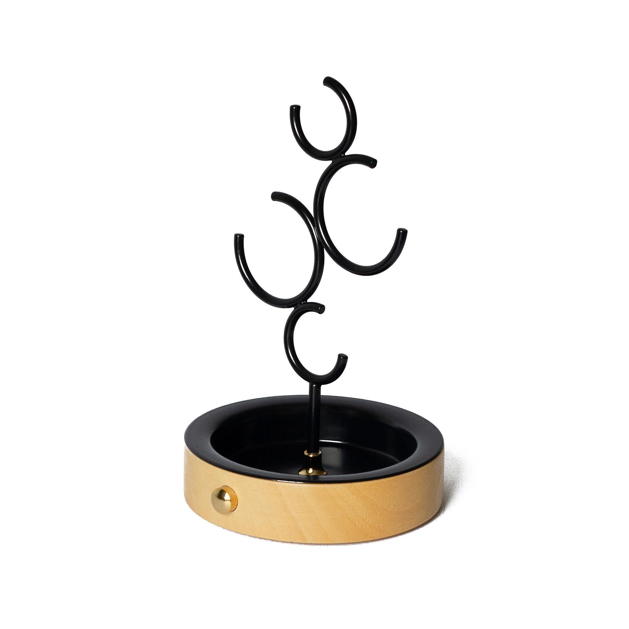 Minimalist Hoop Jewelry Holder & Organizer, Black For Sale