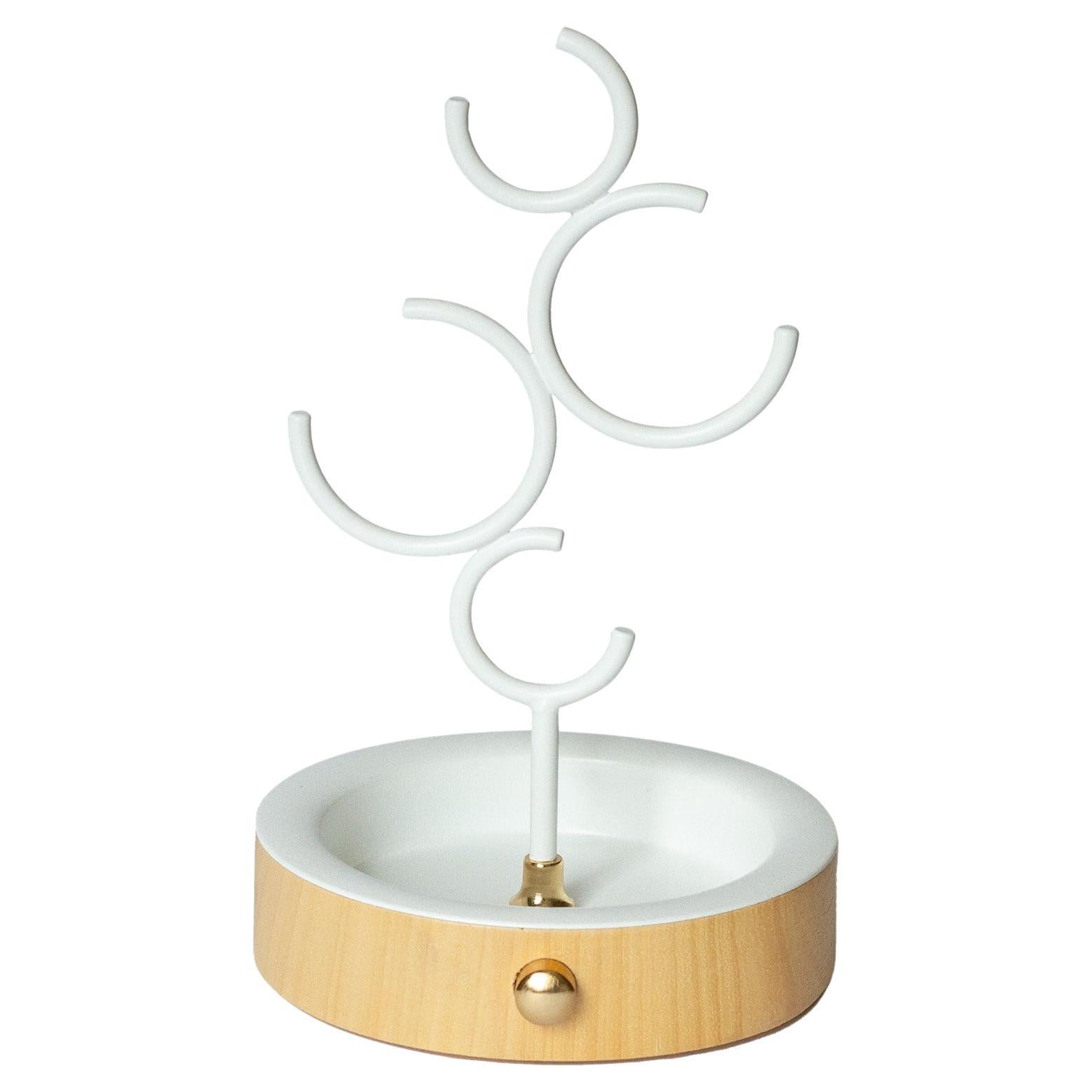 Hoop Jewelry Holder & Organizer, White For Sale
