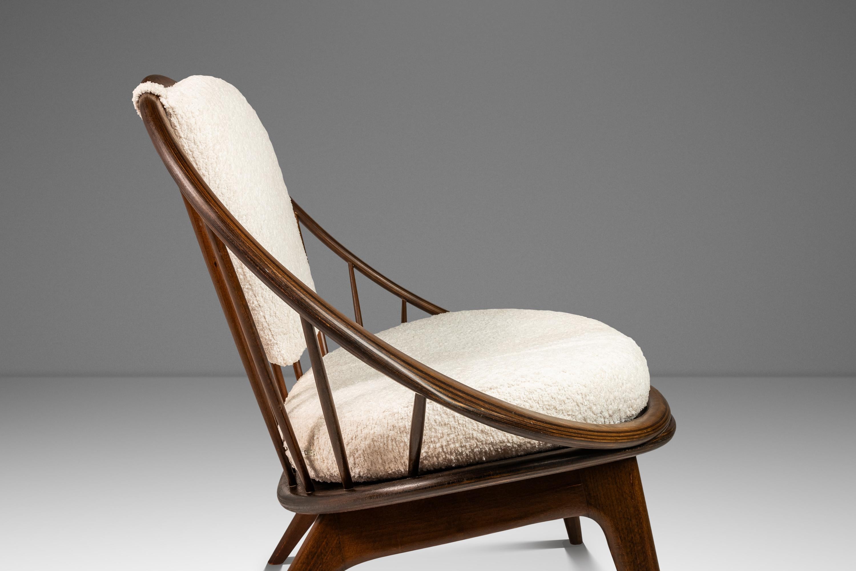 Stuhl „Hoop“ / „Peacock“ von Ib Kofod-Larsen für Selig, Dänemark, ca. 1960er Jahre im Angebot 3