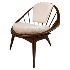 "Hoop" / "Peacock" Chair by Ib Kofod-Larsen for Selig, Denmark, c. 1960s