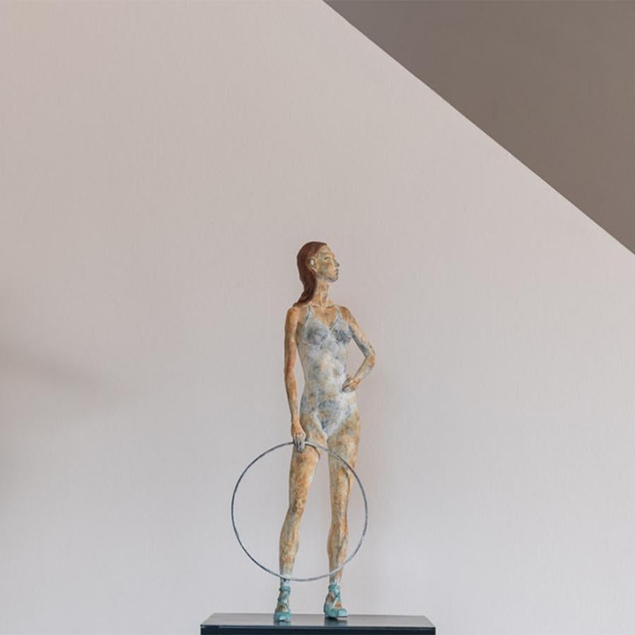 Contemporary Hoop Skirt Bronze Sculpture For Sale