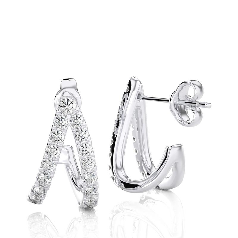 Carat Weight: This exquisite hoops and huggies earring features a total carat weight of 0.33 carats, offering a touch of radiant elegance to your ensemble.

Diamonds: Adorning the earring are 36 meticulously chosen diamonds, each selected for their