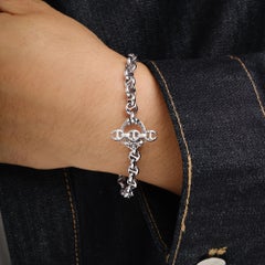Hoorsenbuhs Herren-Gliederarmband aus 18 Karat Weißgold mit Knebelverschluss
