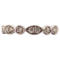 Speranza  Anello in oro bianco 14k con diamanti naturali da .45 CT   Dimensione 6.25