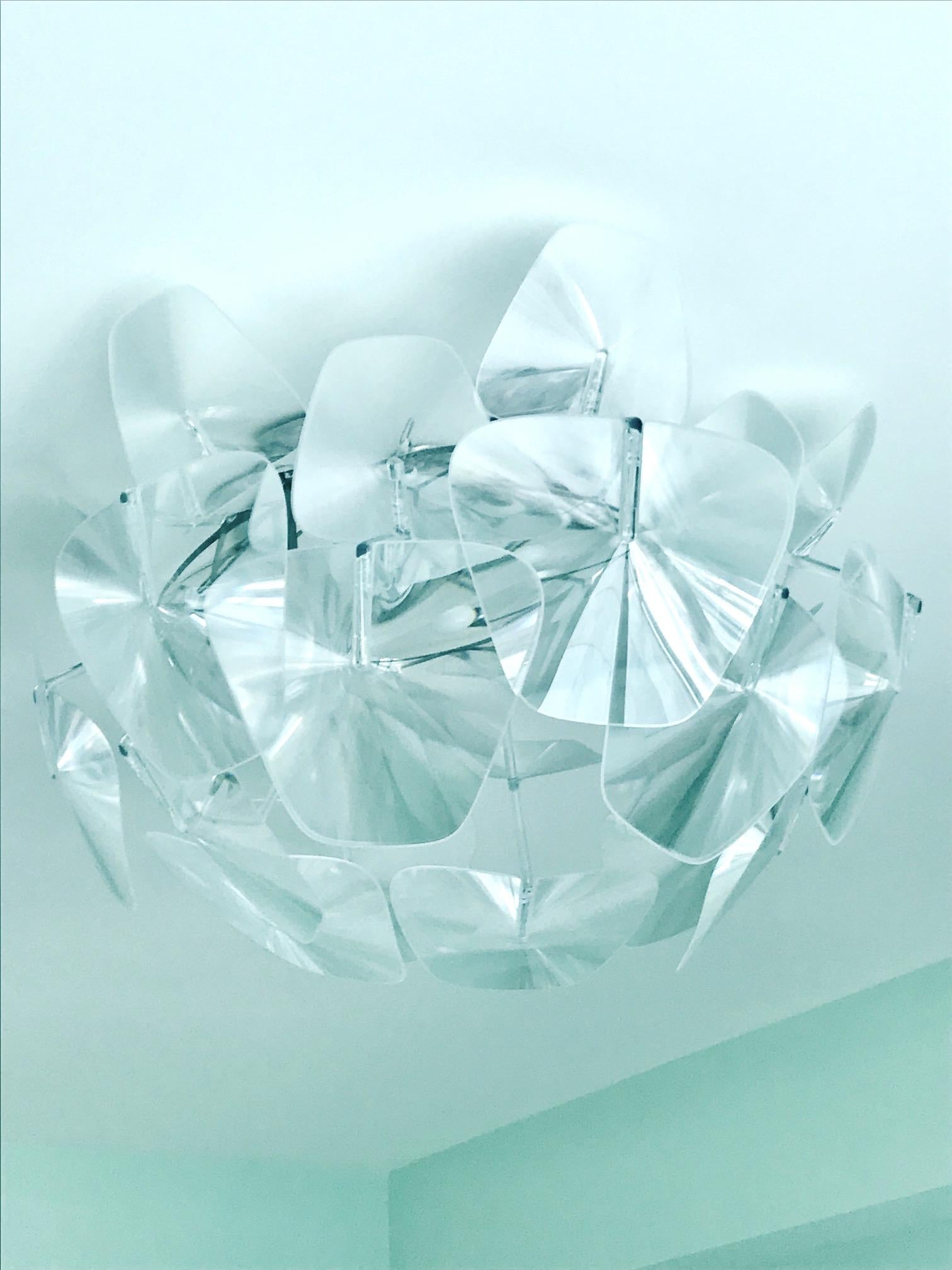 Contemporary Hope Modernist Ceiling Light with Reflective Prisms by Luceplan, Italy 2018