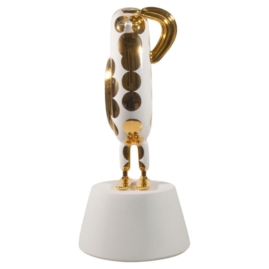 Hopebird Decoration 3 Glossy Gold and White by Bosa For Sale