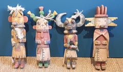 Group of Four Native North American Hopi Katsina (Kachina) Puppen.