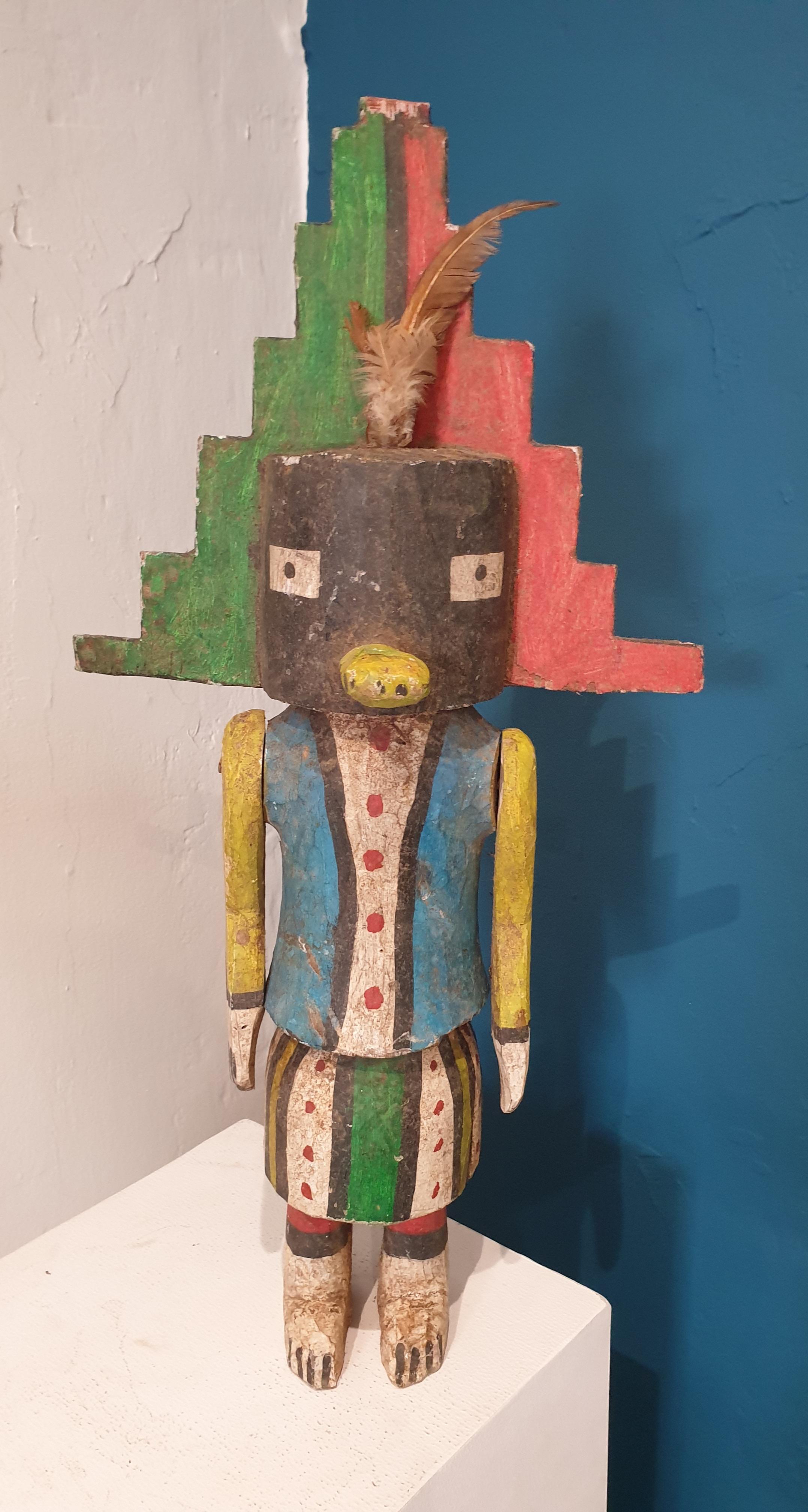 Native North American Hopi Katsina (Kachina) Doll. - Sculpture by Hopi Craftsmen