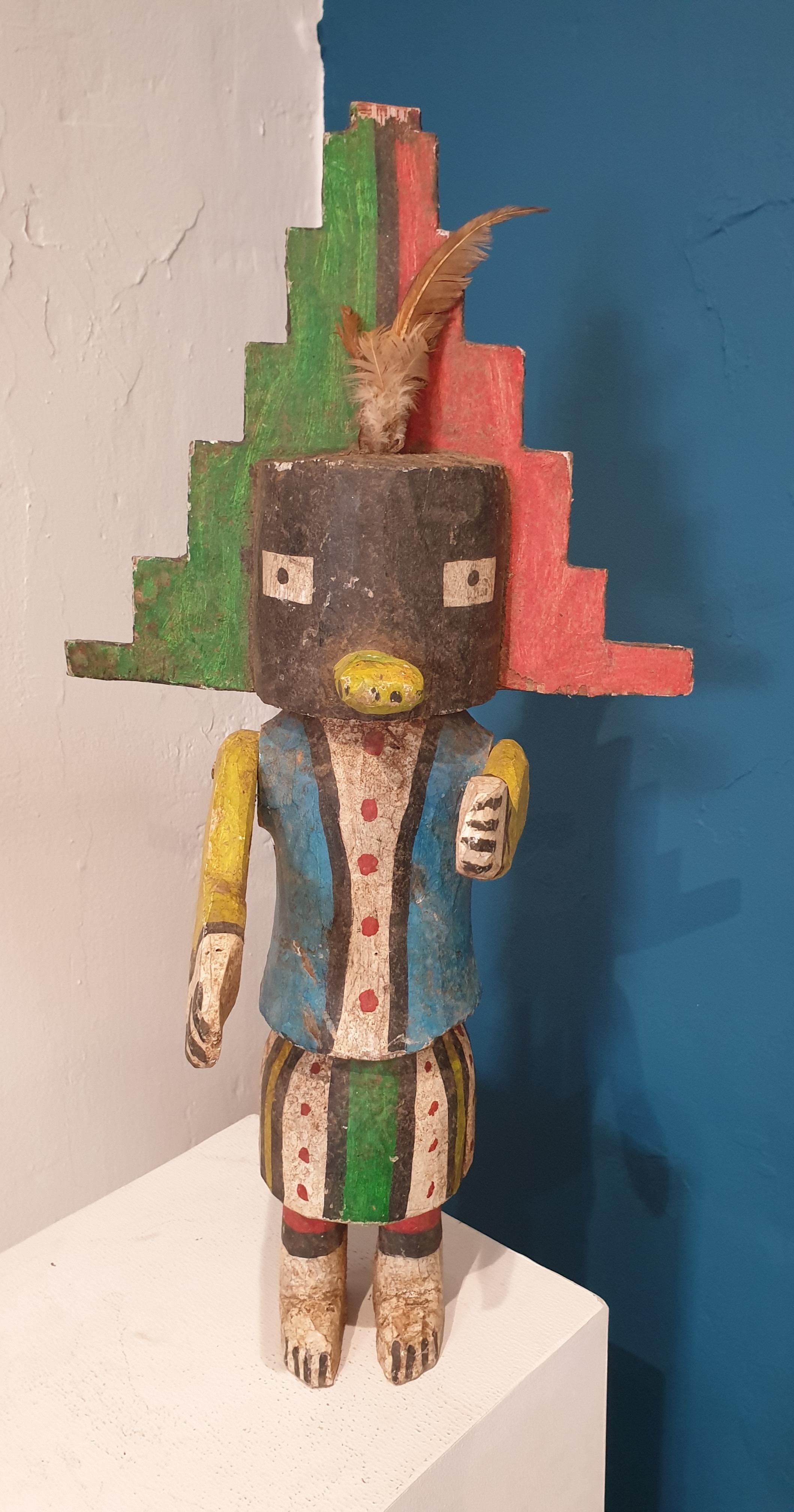 Hopi Craftsmen Figurative Sculpture - Native North American Hopi Katsina (Kachina) Doll.