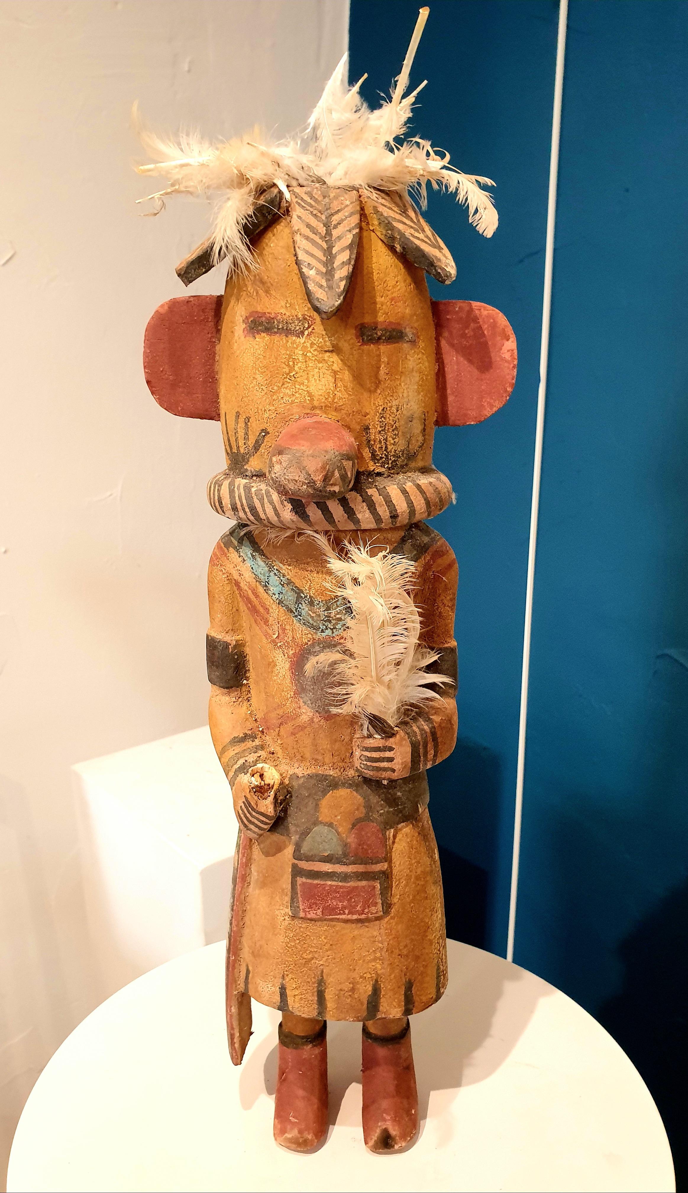 Hopi Craftsmen Figurative Sculpture - Native North American Hopi Katsina (Kachina) Doll.