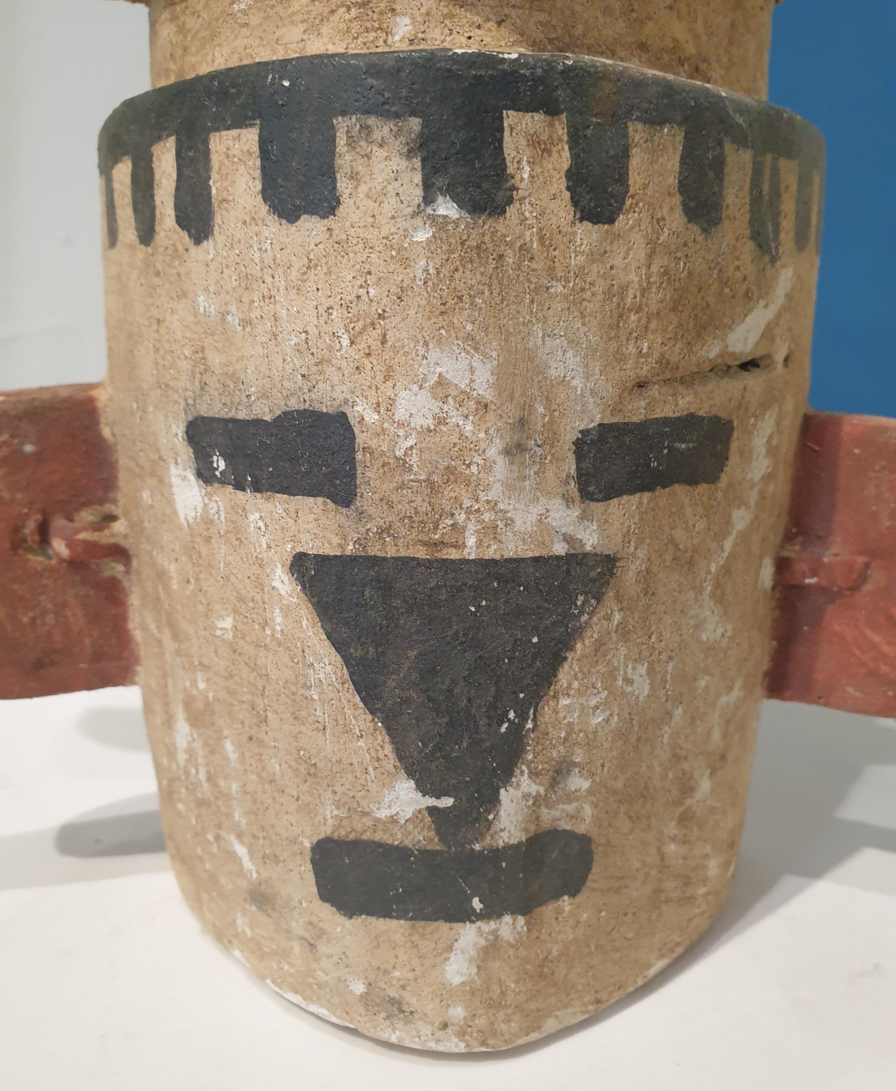 Native North American Hopi Mask Carved in Cottonwood Root. 3