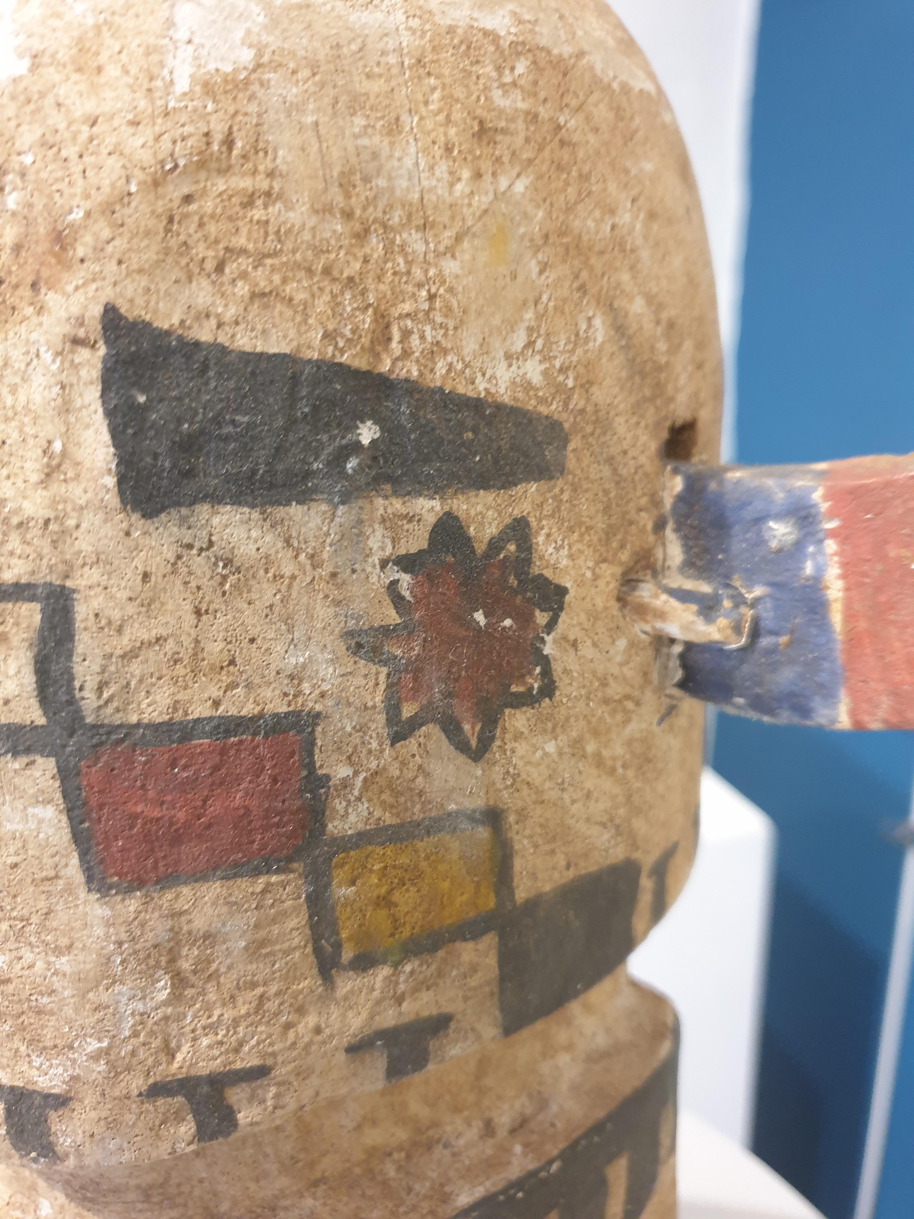 Native North American Hopi Mask Carved in Cottonwood Root. 8