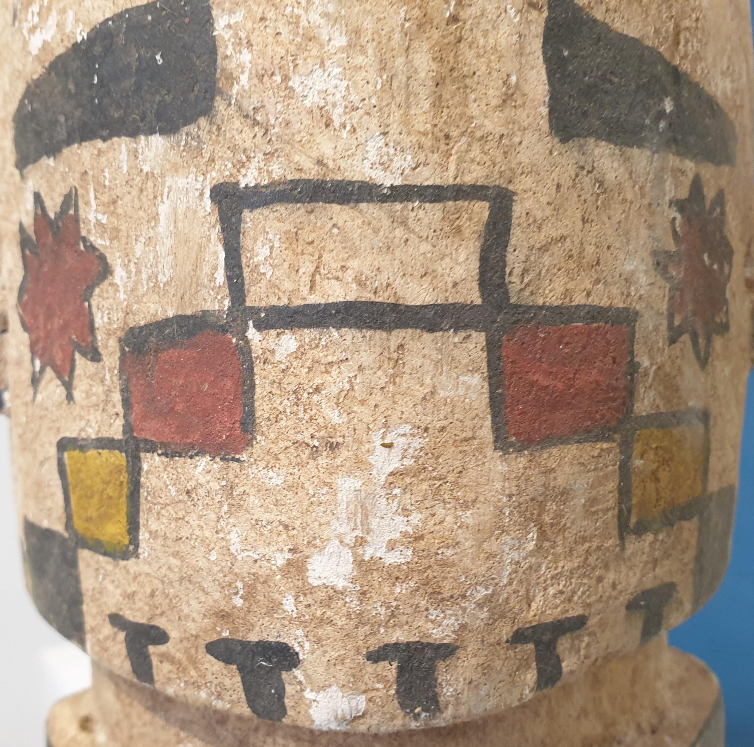 Native North American Hopi Mask Carved in Cottonwood Root. 12