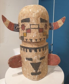 Vintage Native North American Hopi Mask Carved in Cottonwood Root.