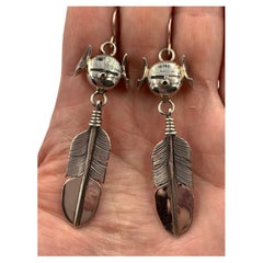 Hopi Maiden Feather Earring by Bennie Ration