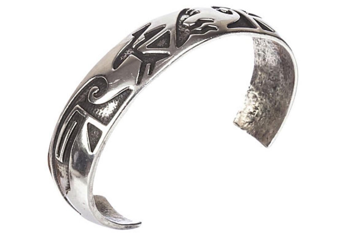 hopi silver cuff bracelet