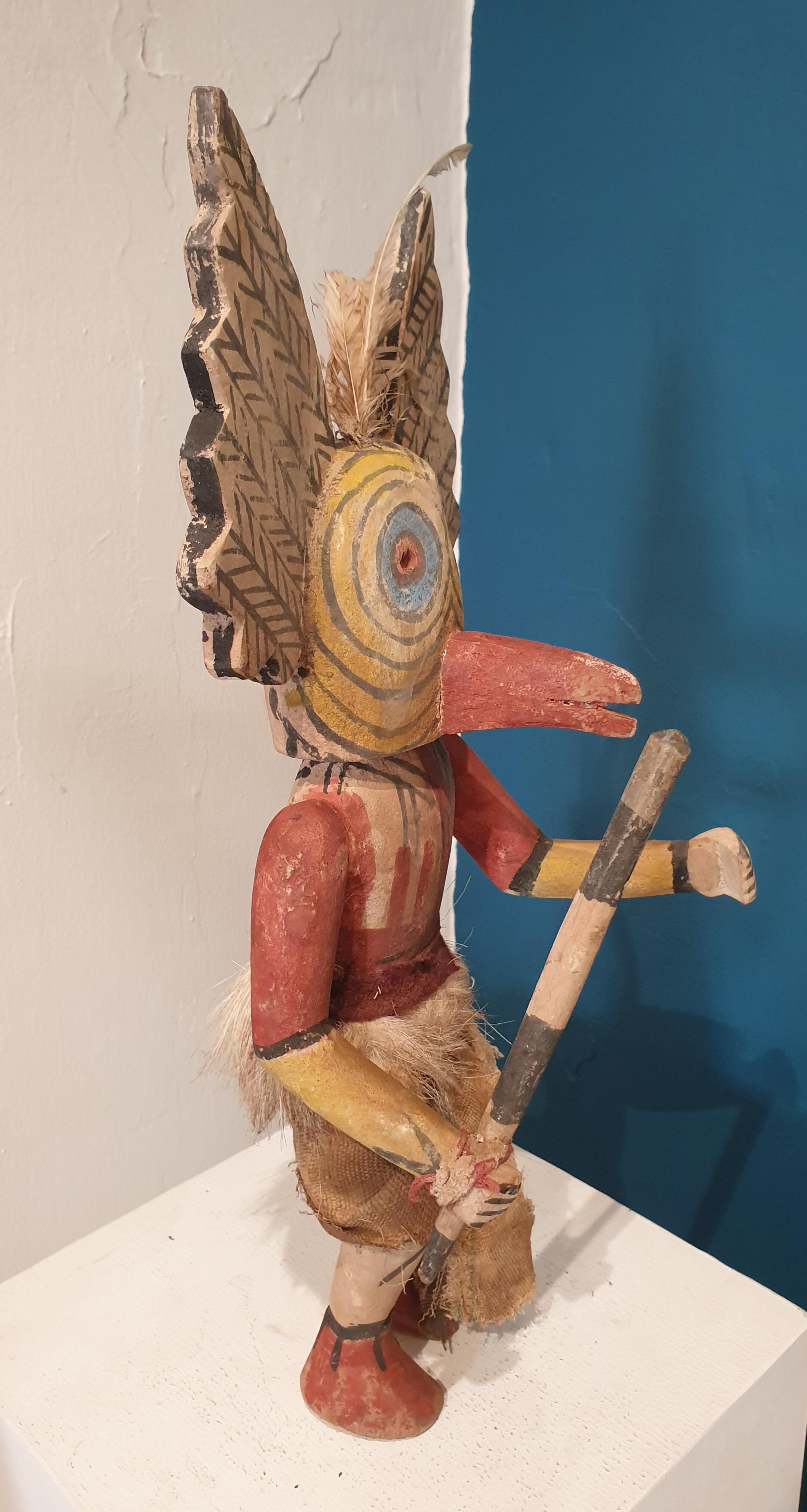 Native North American Katsina (Kachina) Doll. - American Impressionist Sculpture by Hopi people