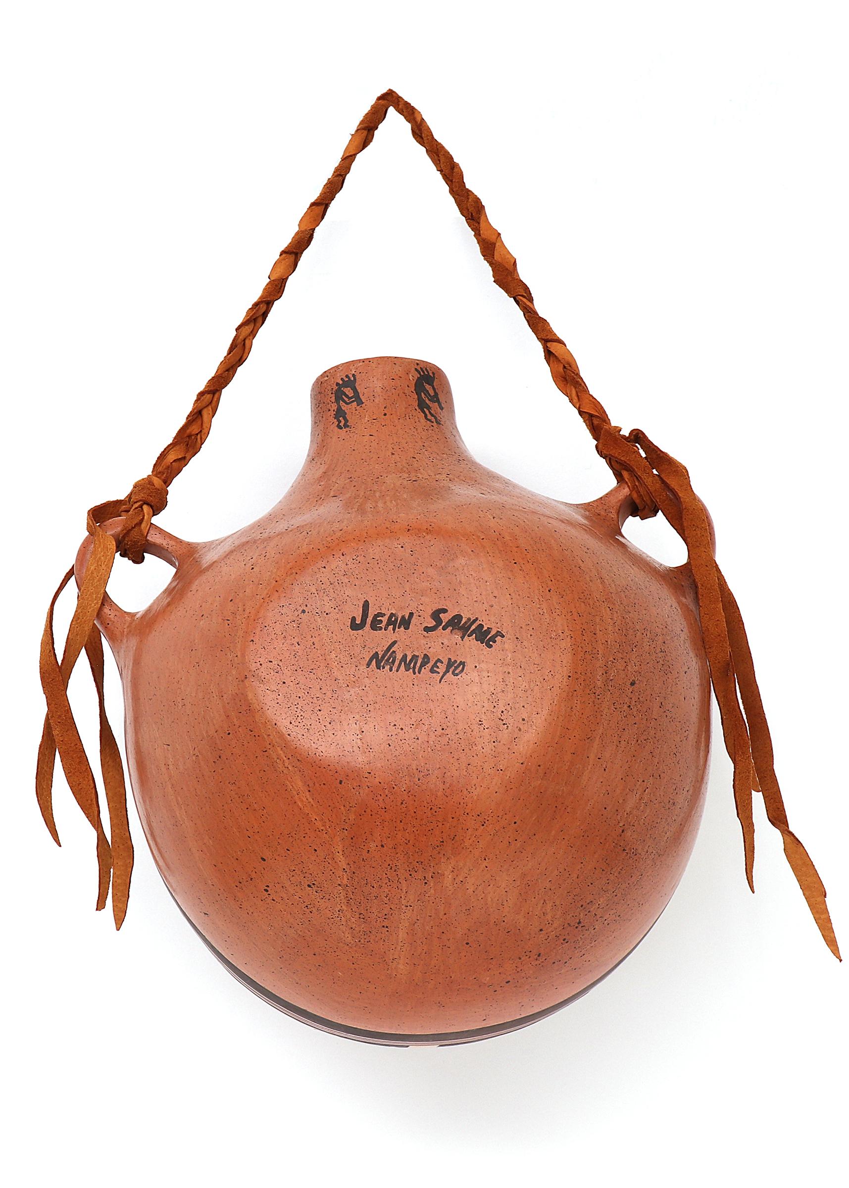 Fin du 20e siècle Canteen Hopi Pueblo de Jean Sahme Nampeyo, design polychrome en vente