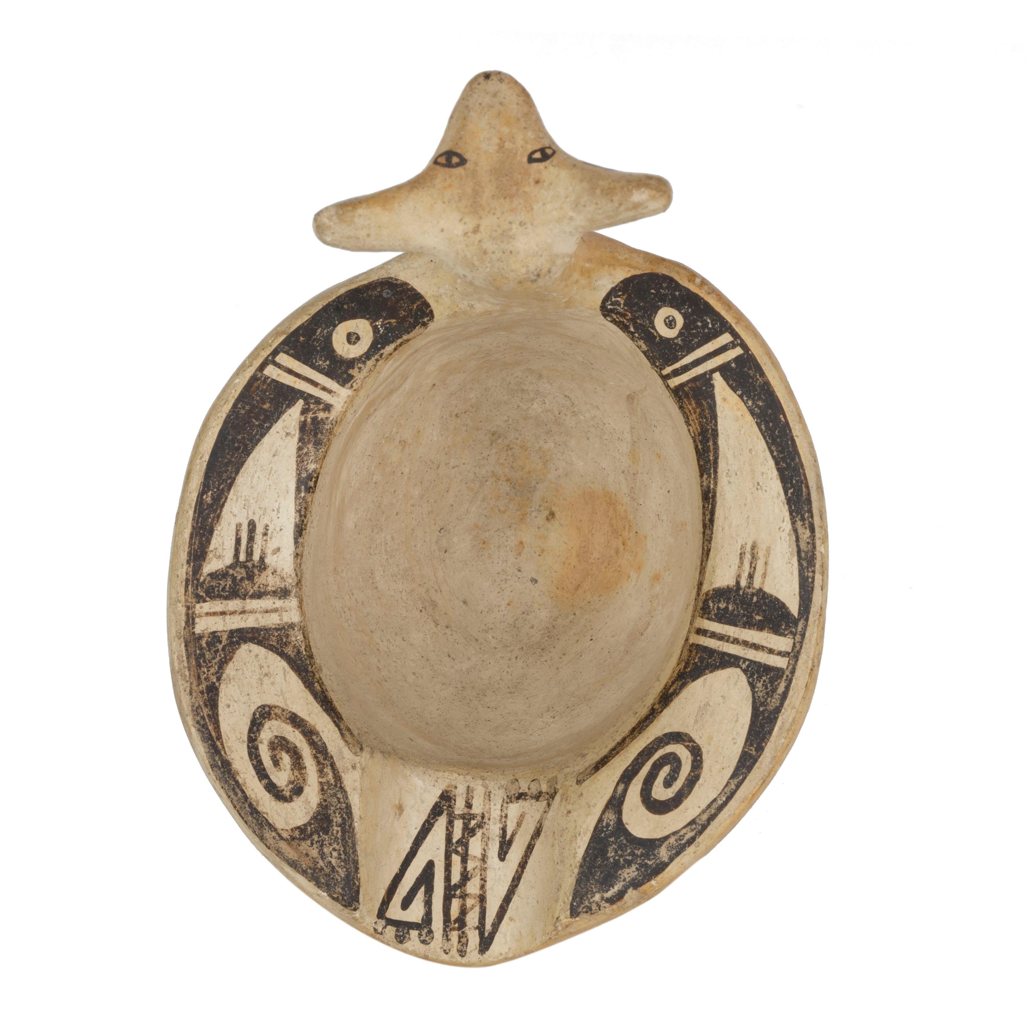 Hopi sheep effigy jar. Possibly an ash tray.

Period: Last half of the 20th century
Origin: Southwest
Size: 4