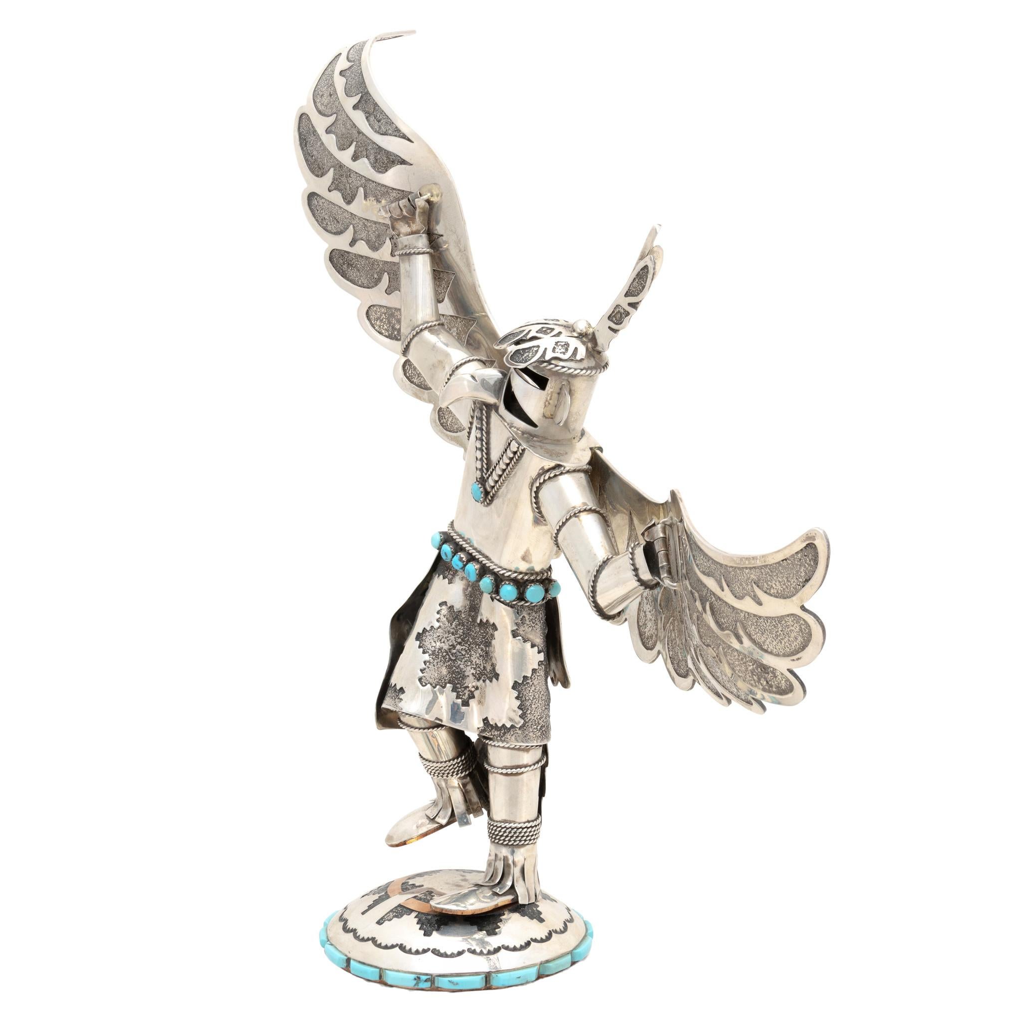 Hopi Sterling Silber Kachina Figur (Rundschliff) im Angebot