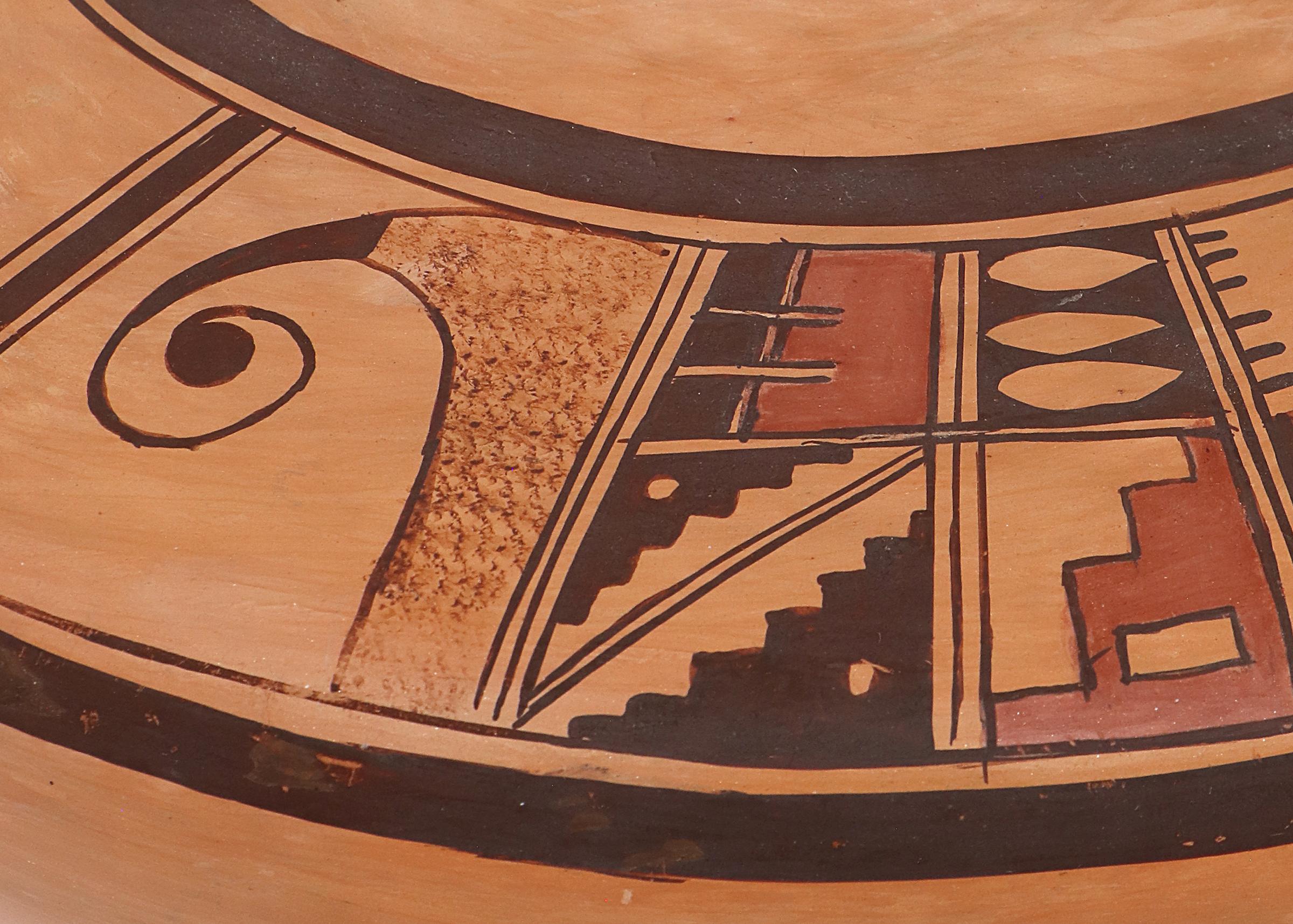 American Hopi-Tewa Pottery Jar by Priscilla Namingha Nampeyo, Southwestern Pueblo Olla For Sale