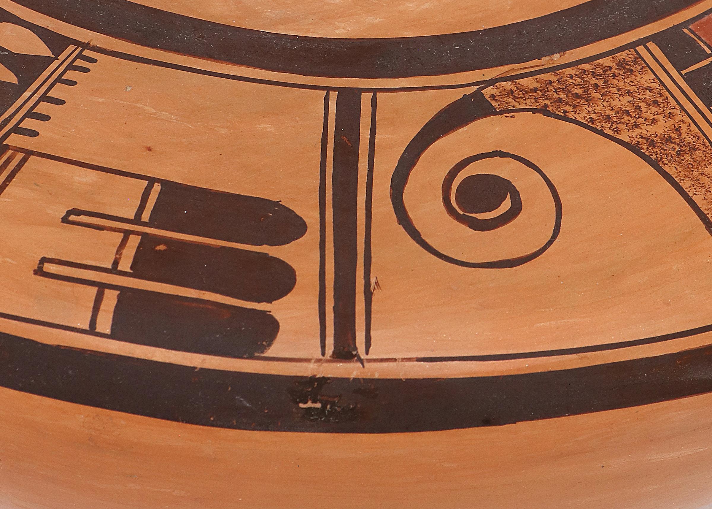 Hand-Painted Hopi-Tewa Pottery Jar by Priscilla Namingha Nampeyo, Southwestern Pueblo Olla For Sale