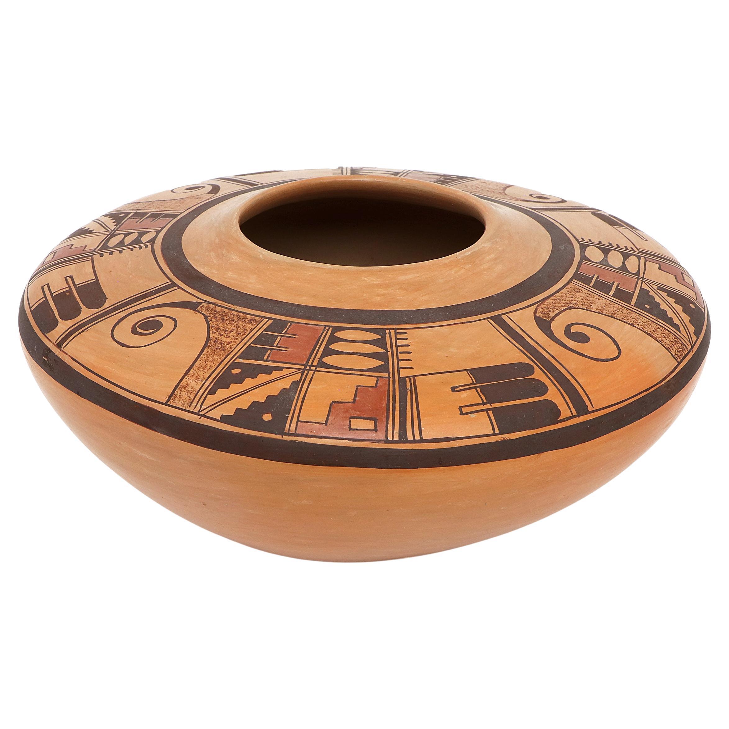 Pot en poterie Hopi-Tewa de Priscilla Namingha Nampeyo, Pueblo Olla, sud-ouest du pays