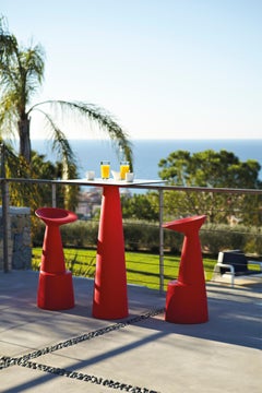 Hoplà 110 Milky White Round Table by Marc Sadler