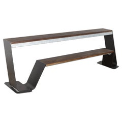 Hopper Bench by Extremis, Black Powdercoated Hardwood, Belgium Design