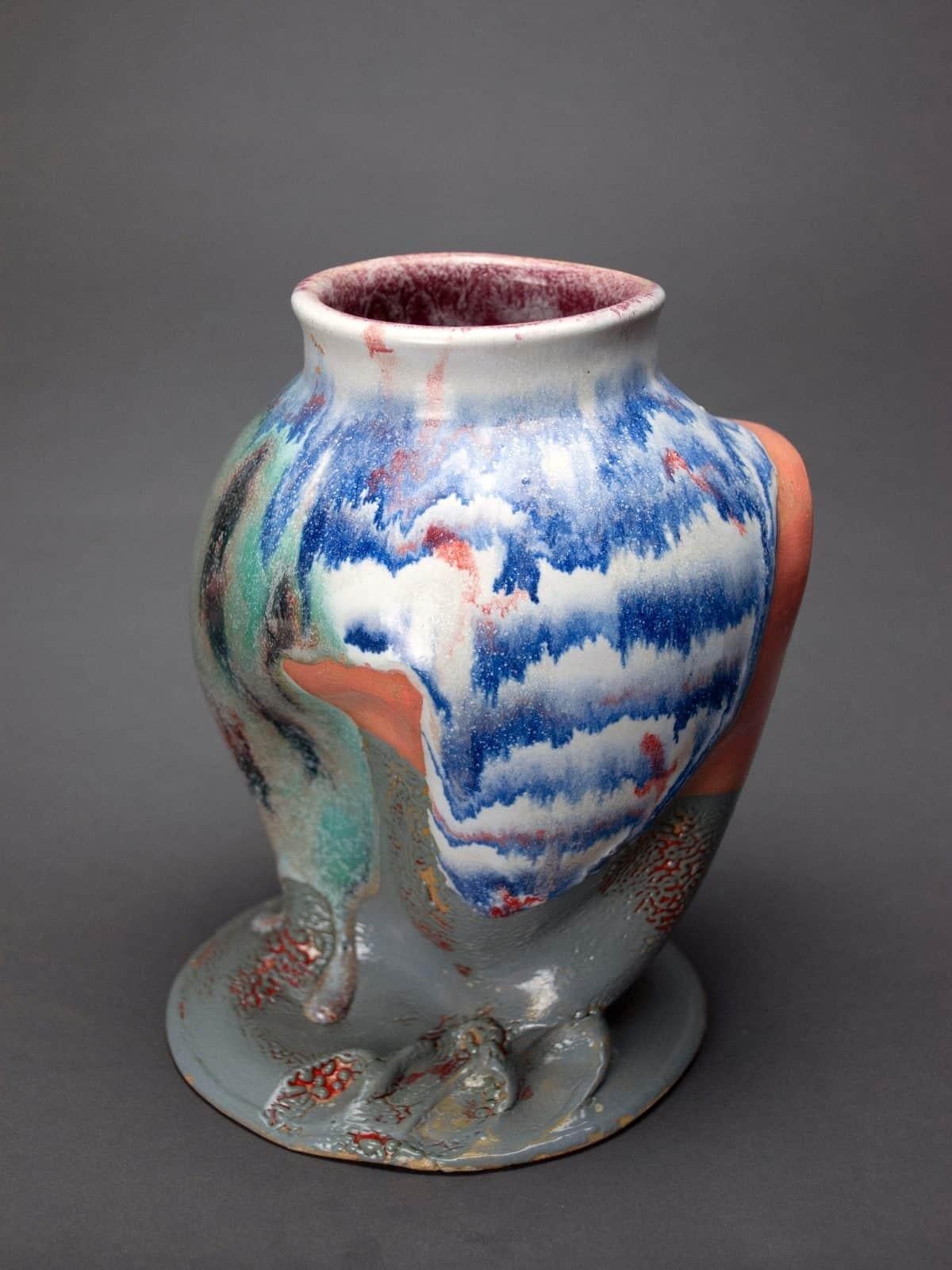 Malcolm Mobutu Smith
Hopscotch vase, 2018
Stoneware, slip, glaze, multi-fired
Measures: 5 x 5 x 8 in.