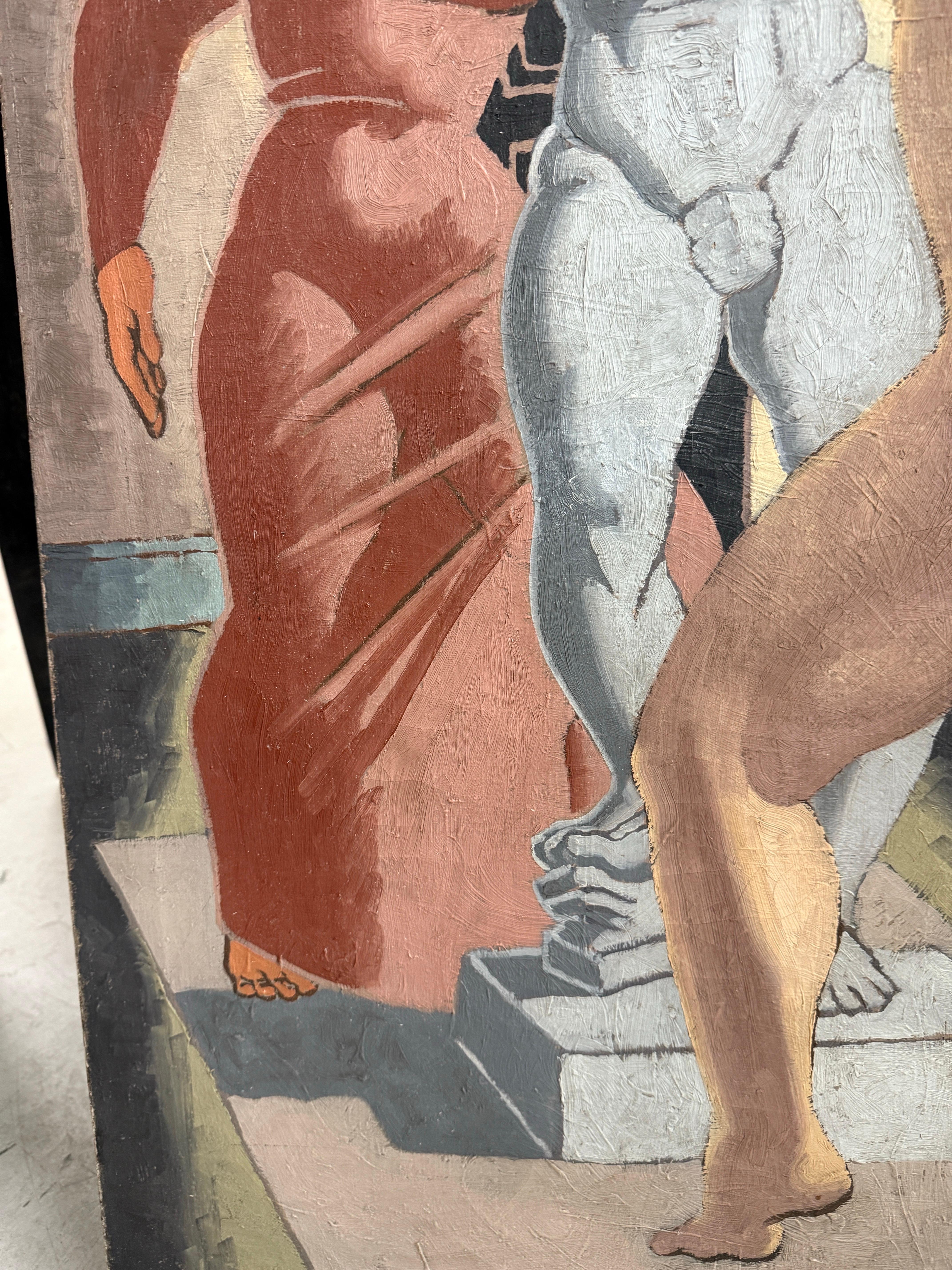 Horace Armistrad 1937 Peinture à l'huile Scène néo-classique en vente 9
