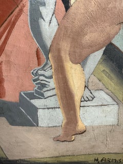 Horace Armistrad 1937 Oil Painting Neo Classical Scene “Reclining Nude”