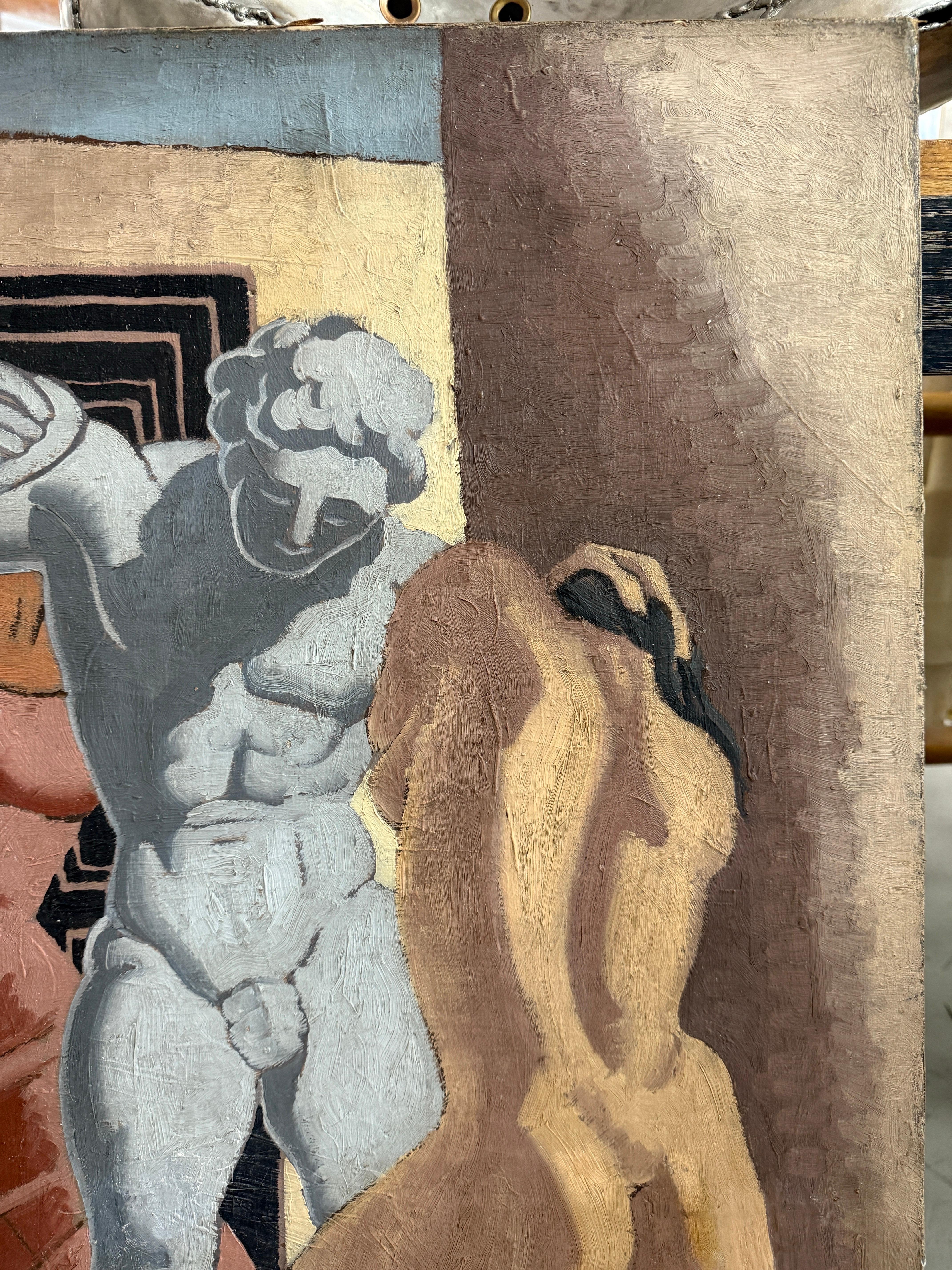 Horace Armistrad 1937 Peinture à l'huile Scène néo-classique en vente 2