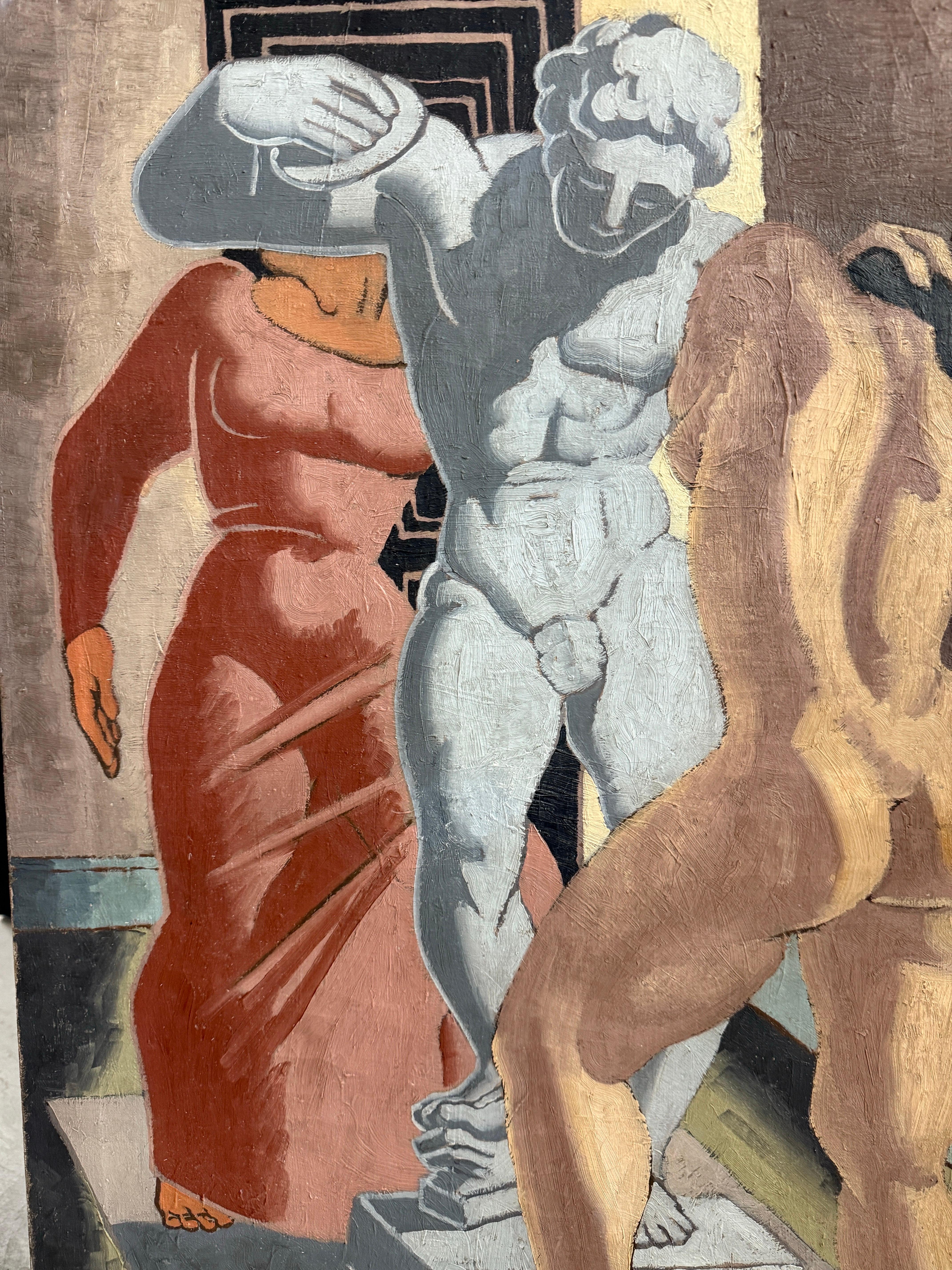 Horace Armistrad 1937 Peinture à l'huile Scène néo-classique en vente 4