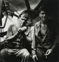 Vintage Rescued Airman (Smoking Aboard 'PBY Blister Gunner'), Rabaul
