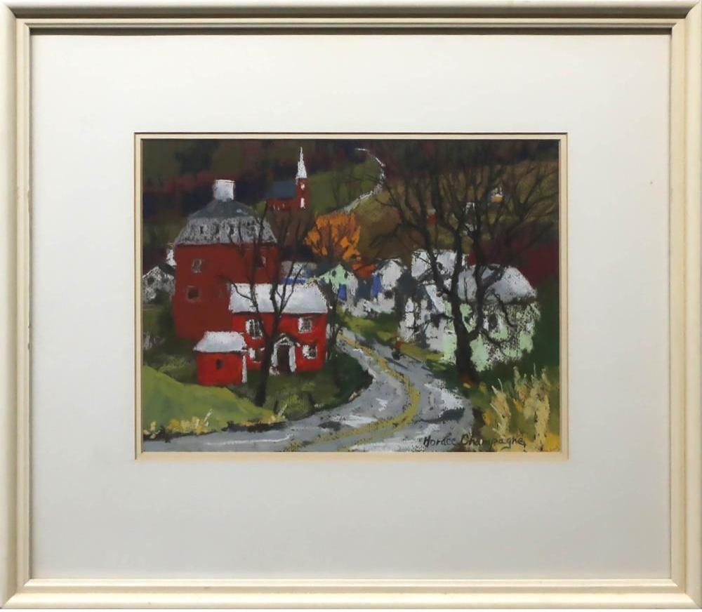 Horace Champagne, canadiense, n 1937
Pastel sobre papel
9 x 12 pulgadas
22.4 x 29.2 cm
Firmado abajo a la derecha
enmarcado
