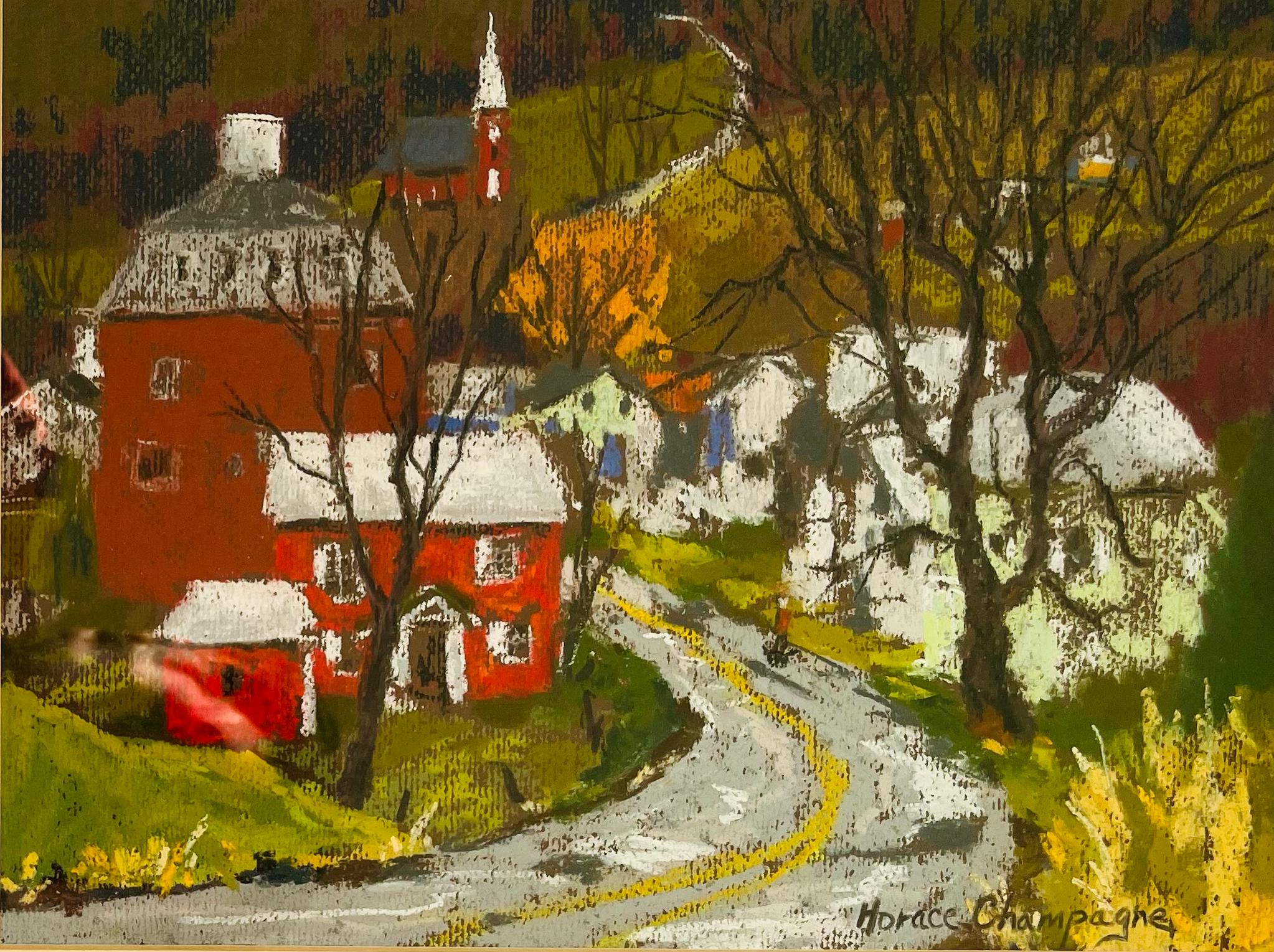 Paisaje de Quebec - Mixed Media Art de Horace Champagne