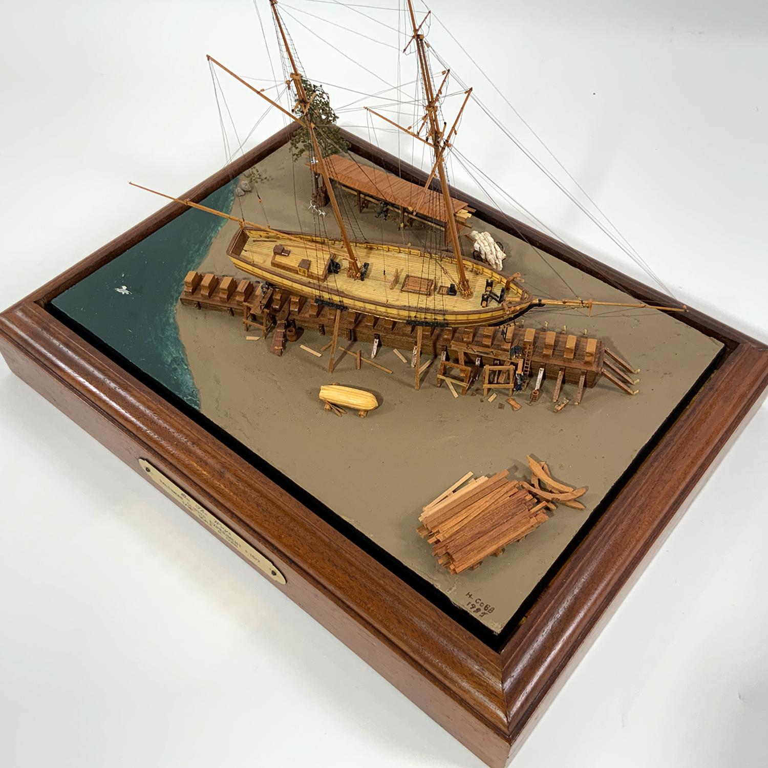 American Horace Cobb Miniature Ship Model