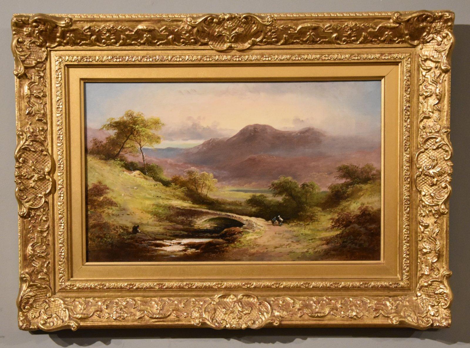 Ölgemälde von J Barclay "Sommer in Nordwales"