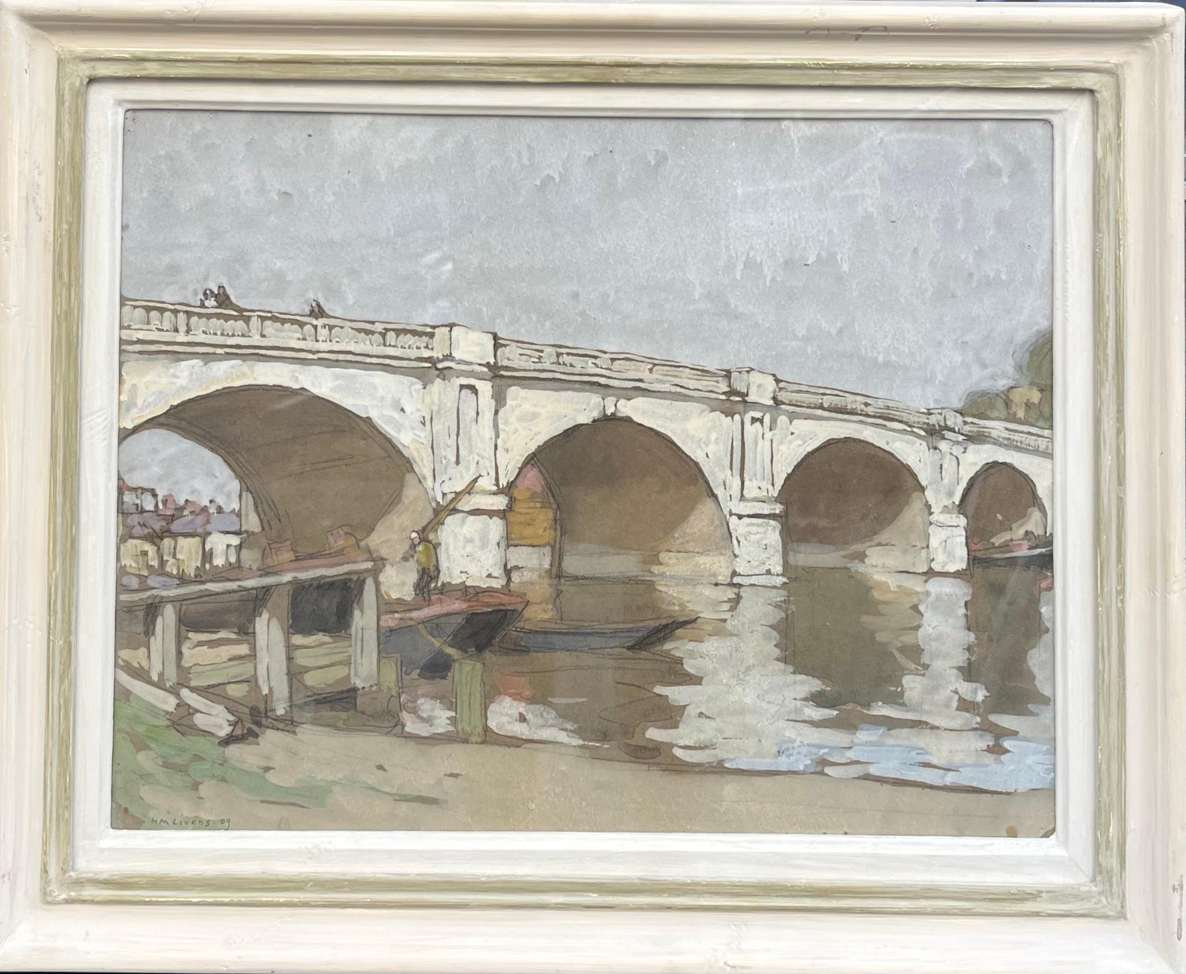 Kingston-Brücke – Painting von Horace Mann Livens