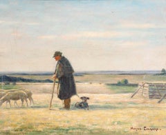 Horace Raoul Colmaire (1875-1965) - Early 20th Century Oil, Shepherd and His Dog
