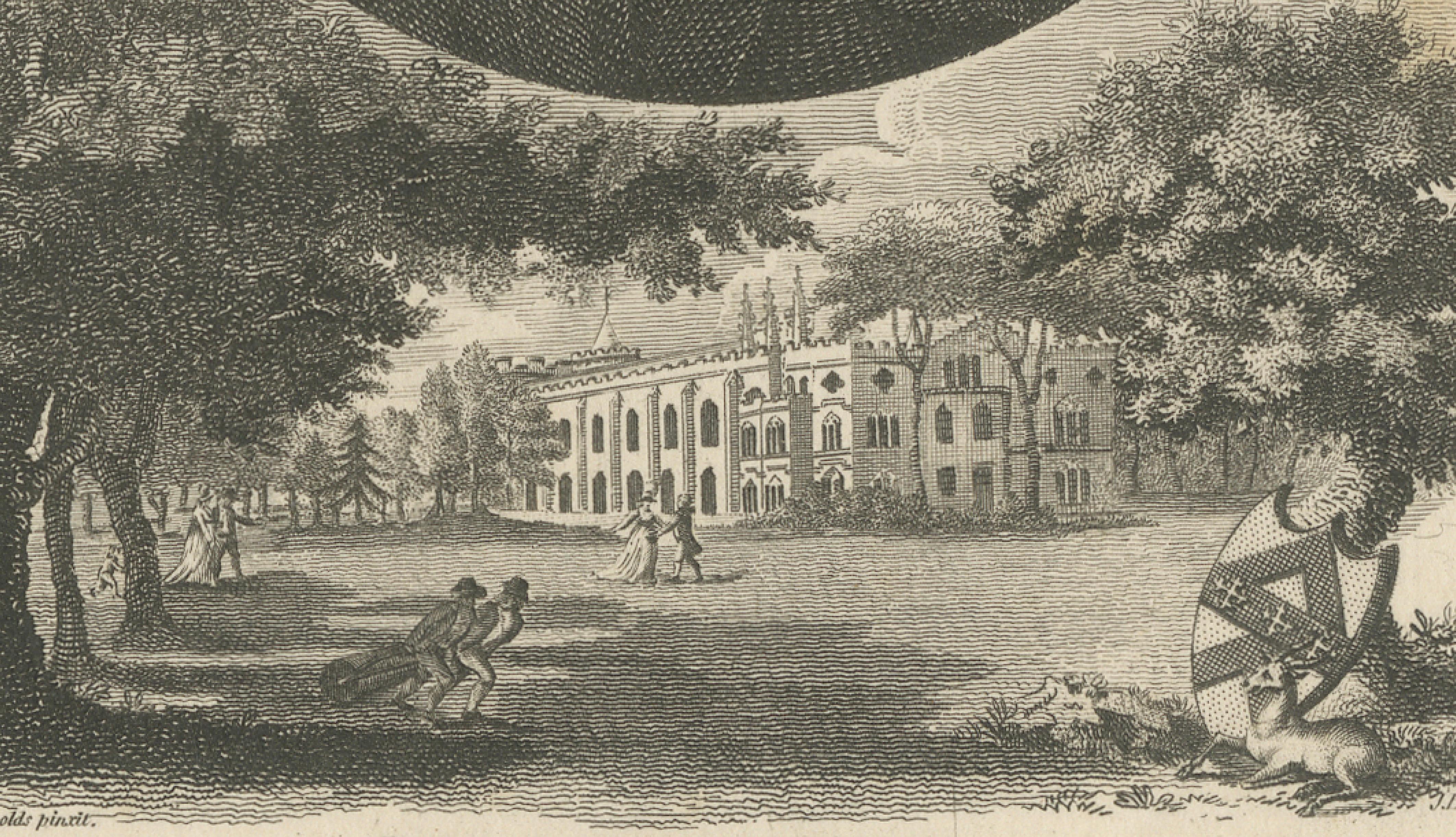 Horace Walpole Portrait - Strawberry Hill Engraving after Reynolds, 1787