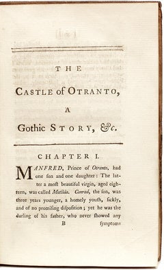 Horace Walpole, The Castle of Otranto, A Gothic Story 1765, Second Edition