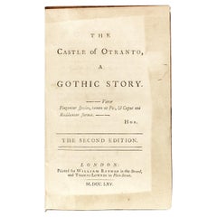 Antique Horace Walpole, The Castle of Otranto, A Gothic Story 1765, Second Edition