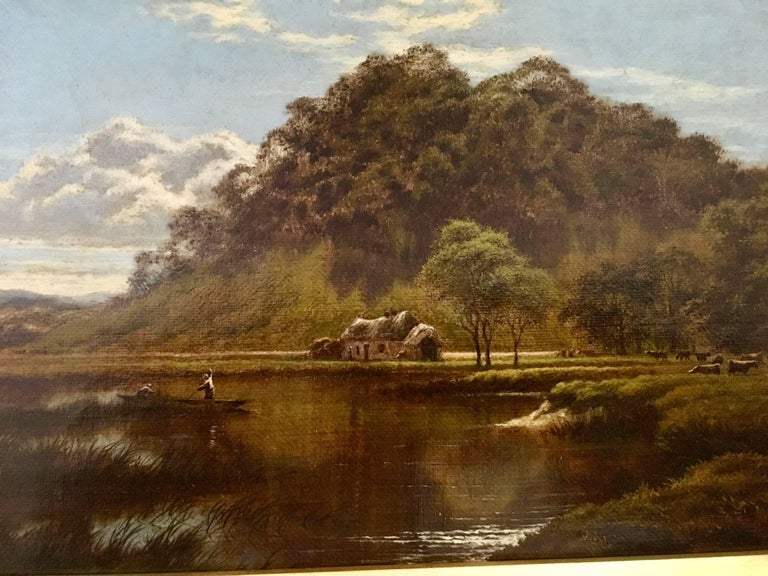 Summertime English Victorian landscape near Barnmouth, North Wales, UK - Black Landscape Painting by Horace Walter Gilbert