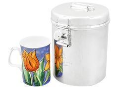 Horace Woodward & Co Victorian Sterling Silver Biscuit Box / Container