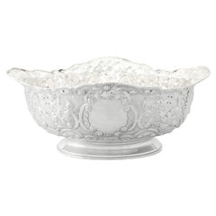 Ciotola di presentazione vittoriana in argento Sterling Horace Woodward & Co