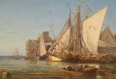 Marina, 1861 — Horacio Cassinelli, óleo sobre tabla