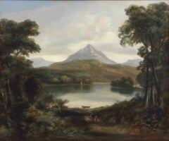 19th Century Painting Romantic Landscape of Beinn Alligin, Wester Ross, Scotland