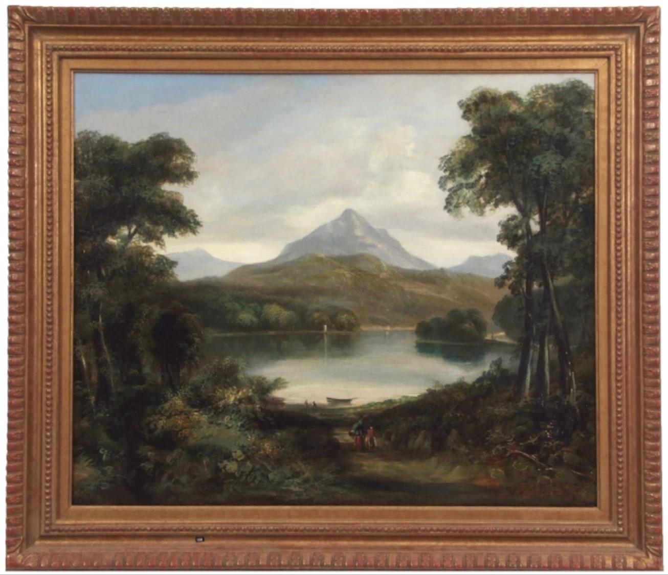 Horatio McCulloch Landscape Painting - 19th Century Painting Romantic Landscape of Beinn Alligin, Wester Ross, Scotland